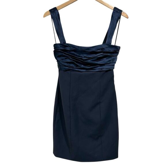 Cinq A’ Sept Jaqueline Navy Blue Mini Dress Womens size 2 - Picture 1 of 13